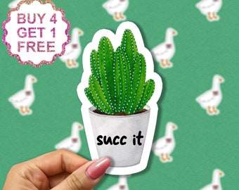 Succ Itステッカー、多肉植物ステッカー、植物ステッカー、植物ラップトップステッカー、植物タンブラーステッカー、植物ウォーターボトルステッカー