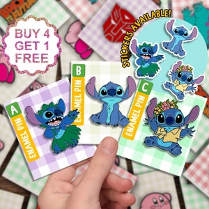Stitch Ohana Anime Enamel Pin Gift Set Anime Animal Gift Funny Pins Set Cute Pin For Her Backpack Lapel Pin Enamel Pin Cute Set