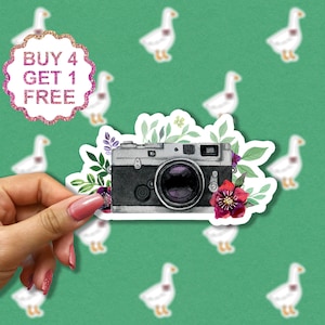 Fotografie Aufkleber Blume Aufkleber Reise Vinyl Aufkleber Kamera Geschenke für sie Y2K Laptop Aufkleber ästhetische Aufkleber Pack Tumbler Aufkleber