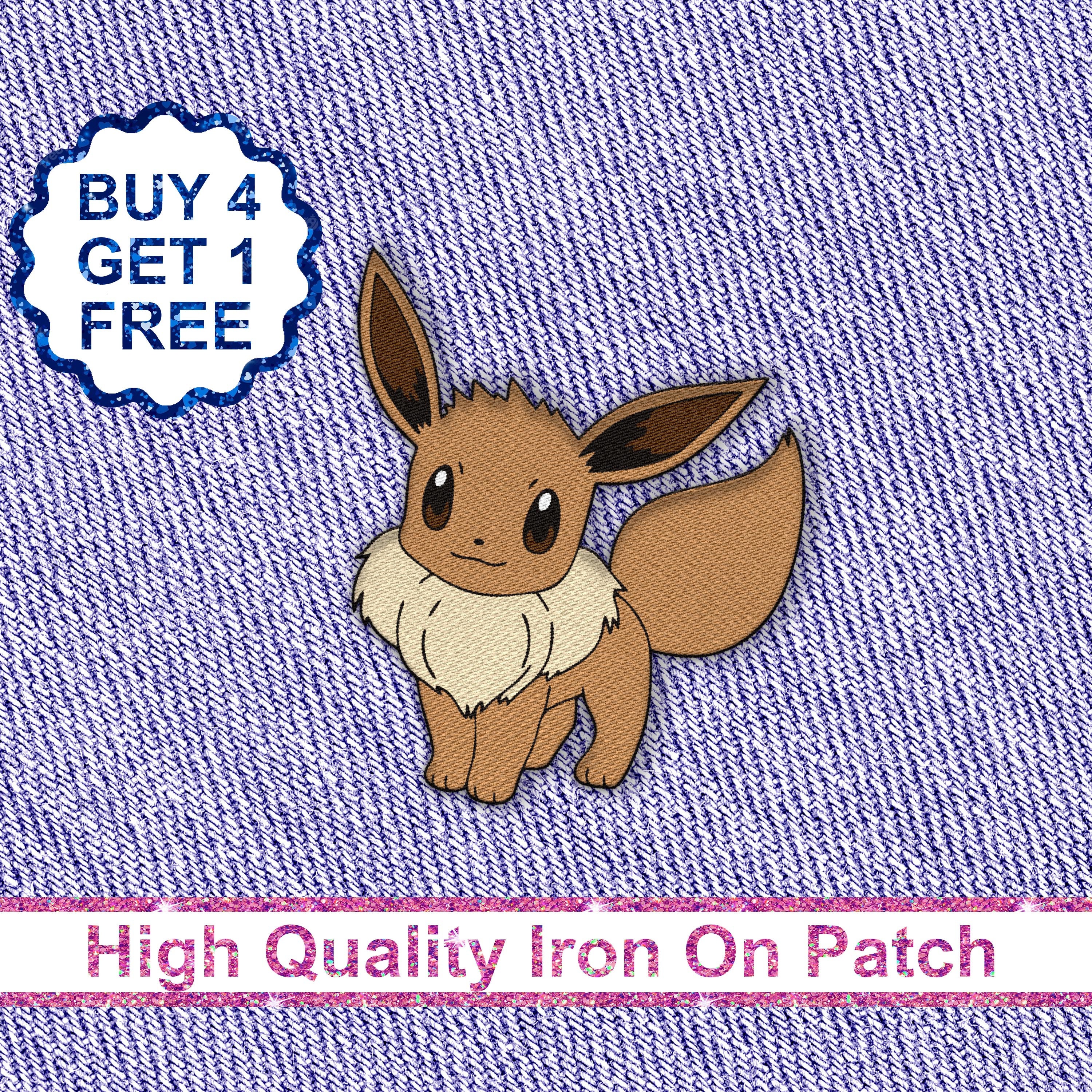 Pokemon Iron on Patches Patch Denim Embroidery Eevee, Charizard,  Charmander, Pikachu, Squirtle, Bulbasaur, Meowth, Pokeball 