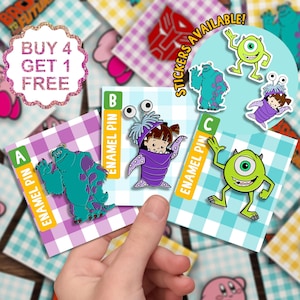 Mike Wazowski Cyclops Monster Enamel Pin Gift Set 90S Movie Gift Enamel Pin Jeans Kawaii Pins Set Enamel Pin Cartoon Cute Enamel Pins Set