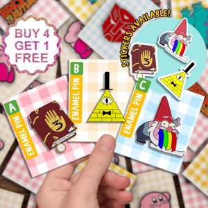 Conjunto de alfinetes esmaltados para presente de Gravity Falls Wizard, conjunto de alfinetes esmaltados para presente de amigo de anime, conjunto de alfinetes esmaltados engraçados Kawaii, bolsa de alfinetes esmaltados, conjunto de alfinetes esmaltados de desenho animado
