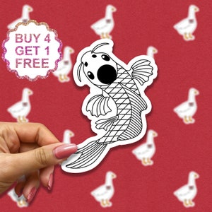 Yin Yang Koi Aufkleber Fisch Süß Haustier Aufkleber Geschenk Yin Yang Y2K Laptop Aufkleber ästhetischer Aufkleber Pack Aufkleber Wasserflasche