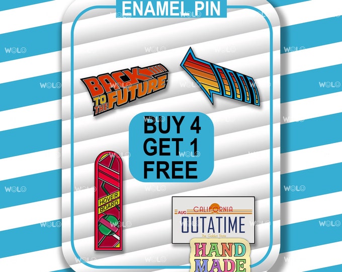 Back To The Future Movies Pin Space Pins Enamel Pin Gift Set 90s Movie Gift Space Enamel Pins Fantasy Enamel Pin Jeans Enamel Pins