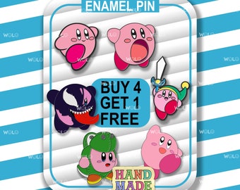 Kirby Kawaii Gaming Enamel Pins Zelda Enamel Pins Cute Enamel Pins Set Cute Kirby Gift Video Game Enamel Pins Collar Pins Enamel