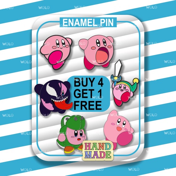 Kirby Kawaii Gaming Enamel Pins Zelda Enamel Pins Cute Enamel Pins Set Cute Kirby Gift Video Game Enamel Pins Collar Pins Enamel