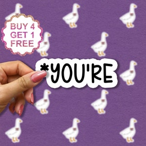 Je bent sticker grappige grammatica laptop stickers, inspirerend voor waterflessen en laptops, grappige stickers tuimelaar, sarcastische stickers