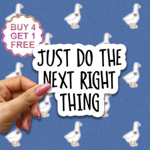 Just do the nächsten Right Thing Aufkleber, Zitat Aufkleber, lustige Aufkleber, lustiges Sarkasmus-Zitat, Y2K Laptop Aufkleber, ästhetischer Aufkleber