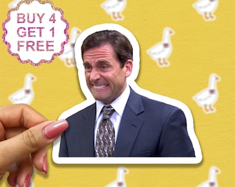 Michael Scott Funny Sticker, Quote Stickers, Michael The Office, Funny Sarcasm Quote, Mini Laptop Stickers, Aesthetic Sticker Set