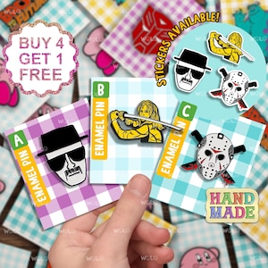 Breaking Bad Heisenberg Meme Enamel Pins Gift Set Movie Lovers Gifts Funny Pins Set Cute Bag Pins Jacket Enamel Pin Backpack Pin Set