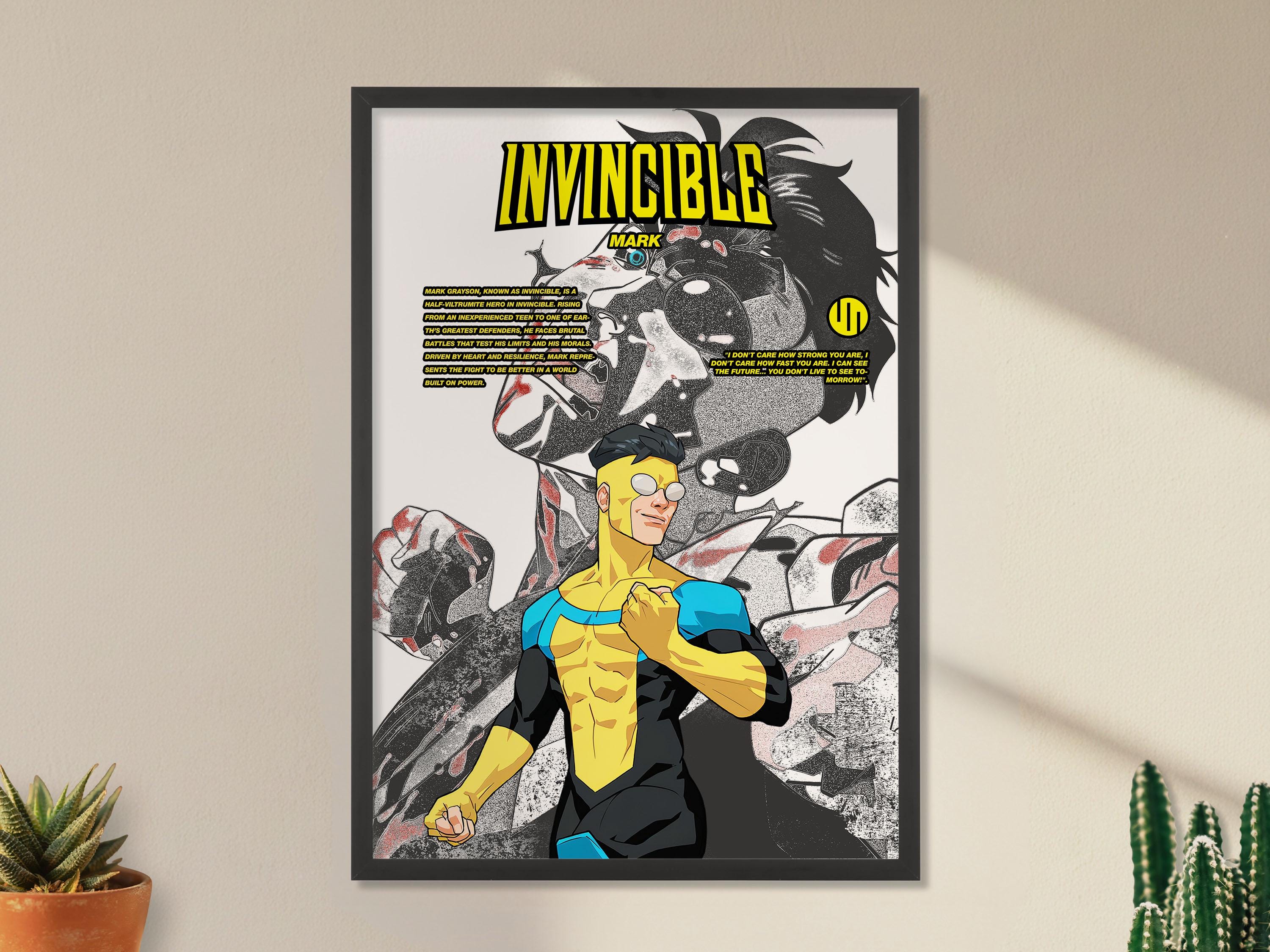 Invincible Poster Bundle Digital Download, Anime Superhero Wall Art Set ...