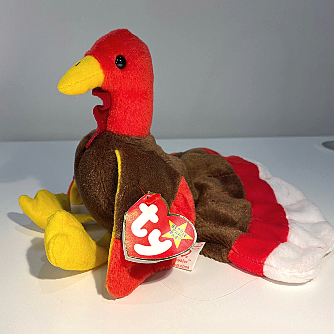 RARE Collectible Ty Beanie Baby Gobbles Turkey PVC Tag Etsy