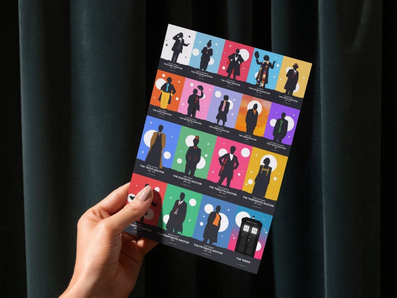 Doctor Who Art Print – Every Doctor, A5 A4 A3 A2, Sci-fi Wall Art ...