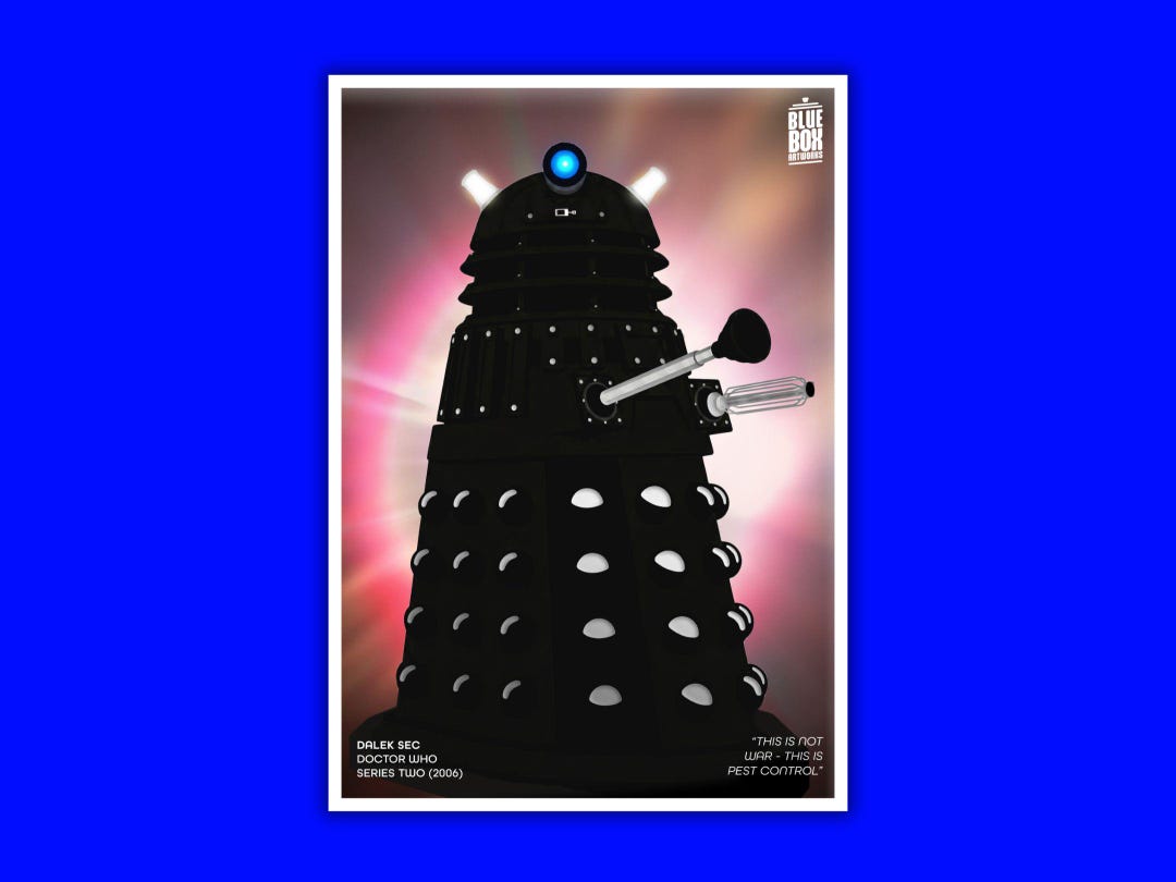 Doctor Who Art Print - Dalek Sec - A4 A3 A2, Sci-fi Wall Art Poster ...