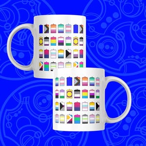 TARDIS Stolz Tasse | Doctor Who LGBT Geschenk | 11 Unzen | Whovian Kaffeetasse | LGBTQIA+ Geek Art, Sci-Fi Fan Geschenk