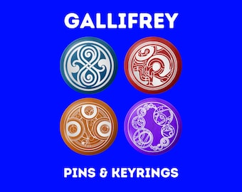 Doctor Who Pin Badge – Gallifrey | Omega, Rassilon, Time Lord, Master, Dr Who Fan Gift | Whovian Pin Button 38mm | Birthday, Christmas