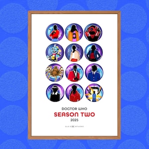 Doctor Who Art Print – Season 2 (2025), A5 A4 A3 A2, Sci-Fi Wall Art, Whovian Gift Poster Doctor Who, Dr Who | Birthday, Christmas
