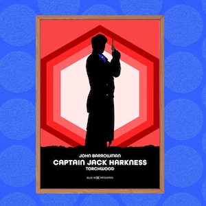Torchwood Art Print – Captain Jack Harkness, A5 A4 A3 A2, Sci-Fi Wall Art, Whovian Gift Poster Dr Who John Barrowman | Birthday, Christmas