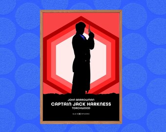 Torchwood Art Print – Captain Jack Harkness, A5 A4 A3 A2, Sci-Fi Wall Art, Whovian Gift Poster Dr Who John Barrowman | Birthday, Christmas