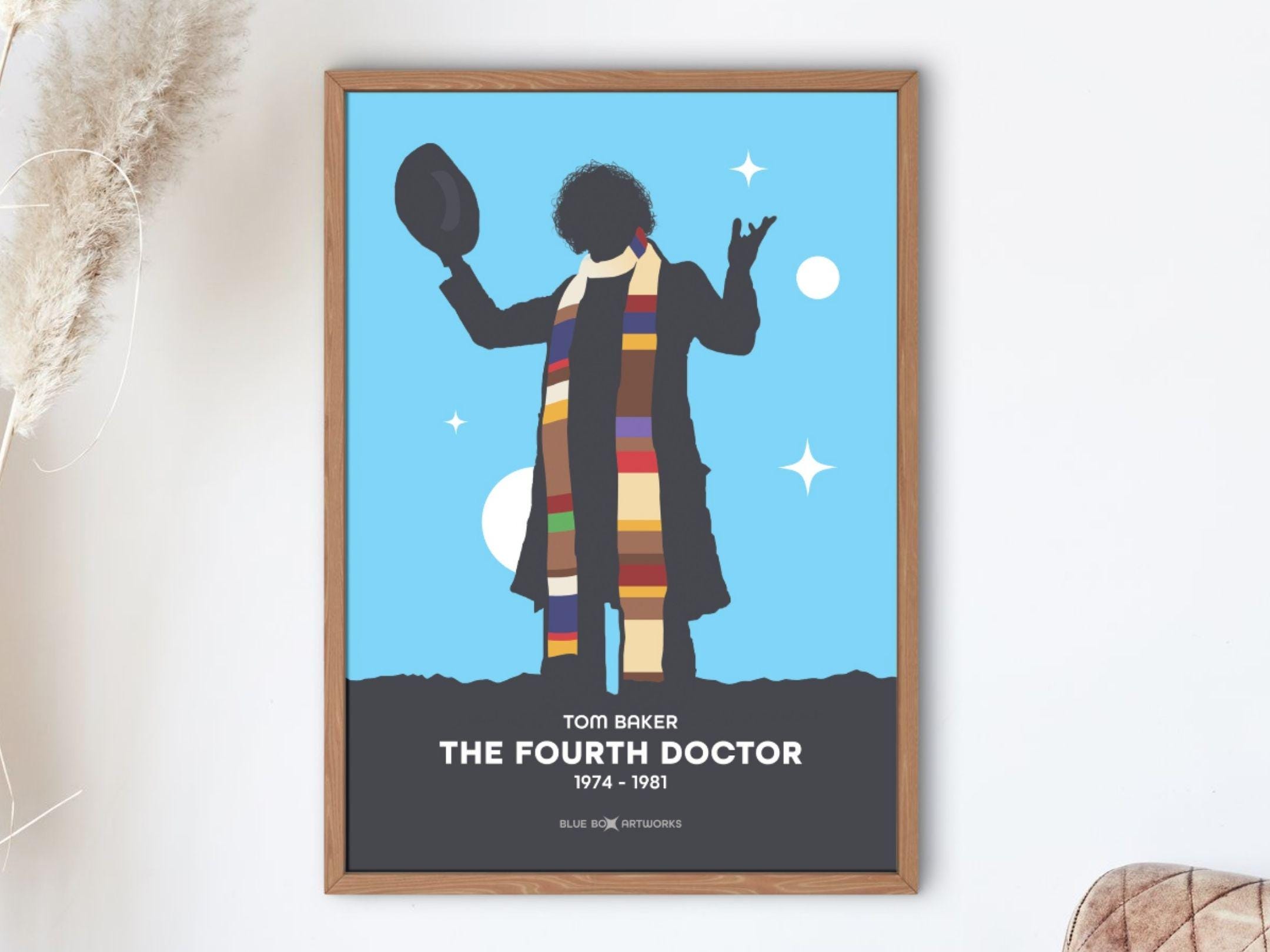 Doctor Who Art Print – 4th Doctor, A5 A4 A3 A2, Sci-fi Wall Art ...