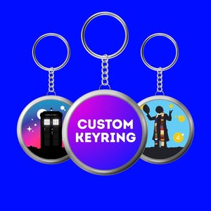Doctor Who Custom Keyring – Dr Who Fan Birthday, Christmas, Anniversary, Valentines Gift | Whovian Keychain | TARDIS, Collectible