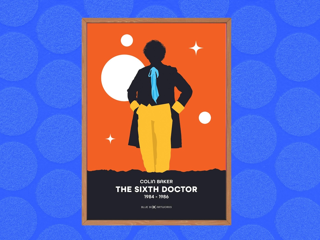 Doctor Who Art Print – 6th Doctor, A5 A4 A3 A2, Sci-fi Wall Art ...