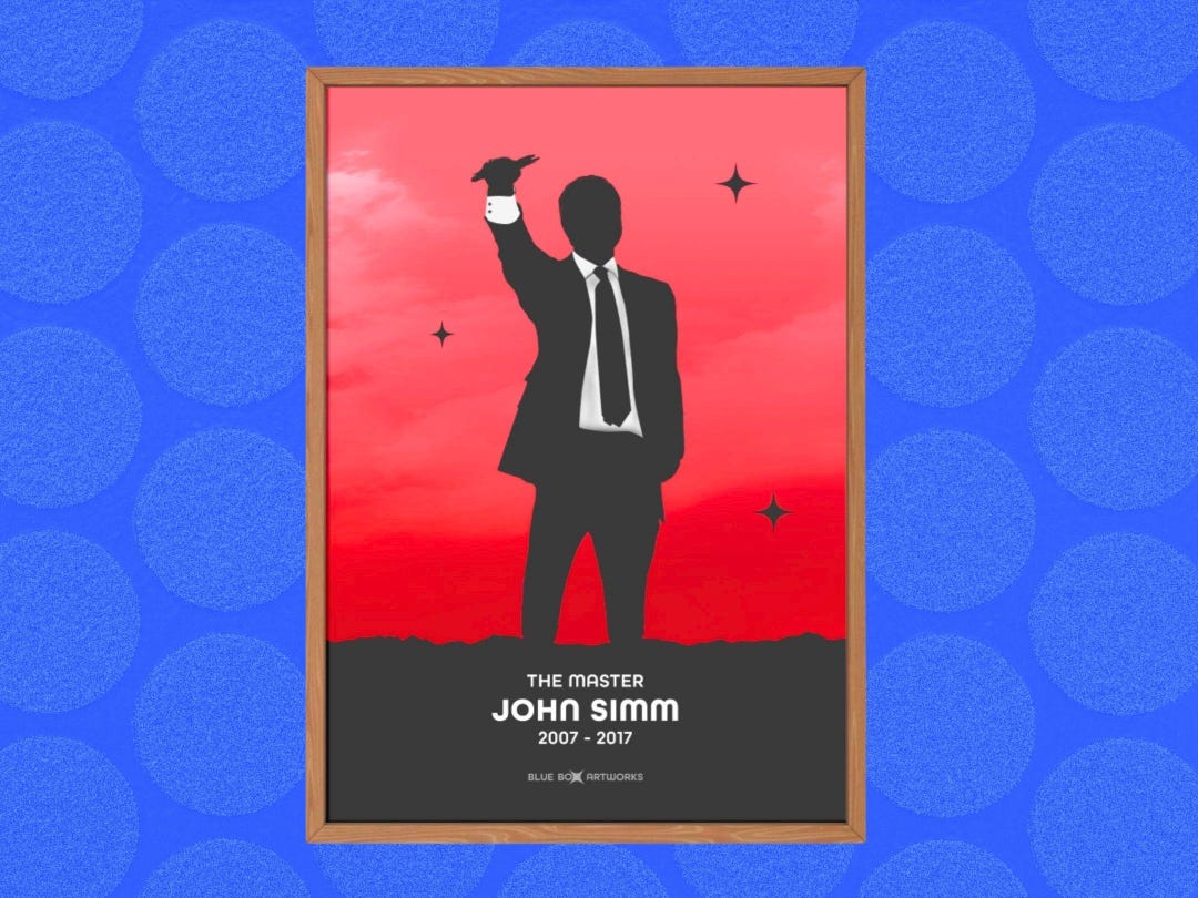 Doctor Who Art Print – the Master John Simm, A5 A4 A3 A2, Sci-fi Wall ...