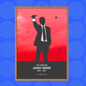 Doctor Who Art Print – The Master John Simm, A5 A4 A3 A2, Sci-Fi Wall Art, Whovian Gift Poster Doctor Who, Dr Who | Birthday, Christmas