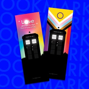 Segnalibro di beneficenza "Doctor Who Pride" - Regalo LGBTQ+, laminato, regalo di Doctor Who per i fan di Doctor Who
