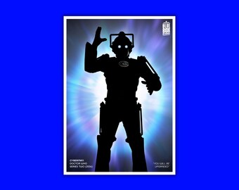 ドクター・フー アートプリント - サイバーマン - A4 A3 A2、SF ウォールアートポスター、10代目ドクター デヴィッド・テナント シリーズ2 ファンへのクリスマスギフト