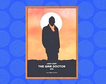Doctor Who Art Print – War Doctor, A5 A4 A3 A2, Sci-Fi Wall Art, Whovian Gift Poster Doctor Who, Dr Who | Birthday, Christmas | John Hurt