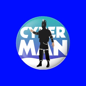 Doctor Who Pin Badge – Cyberman Dr Who Fan Gift | Whovian Pin Button 38mm | Collectible, Birthday, Christmas