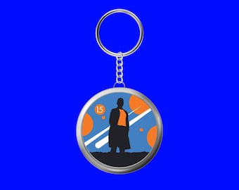 Fifteenth Doctor Who Ncuti Gatwa Keyring – Handmade 15th Whovian Gift, Geeky Ornament, Sci-Fi Stocking Stuffer, Collector Keychain