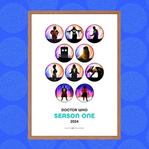 Doctor Who Art Print – Season 1 (2024), A5 A4 A3 A2, Sci-Fi Wall Art, Whovian Gift Poster Doctor Who, Dr Who | Birthday, Christmas