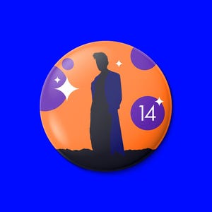 Doctor Who Badge Fourteenth Doctor David Tennant - 14th Doctor Pin Badge!