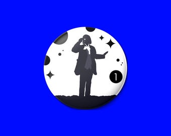 Doctor Who Pin Badge – 1st Doctor William Hartnell | First Dr Who Fan Gift | Whovian Pin Button 38mm | Collectible, Birthday, Christmas