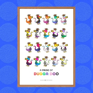 Doctor Who Art Print – Dugga Doo Pride, A5 A4 A3 A2, LGBTQ+ Wall Art, Whovian Gift Poster Doctor Who, Dr Who | Birthday, Christmas