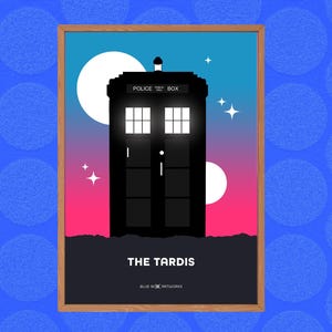Doctor Who Art Print – TARDIS, A5 A4 A3 A2, Sci-Fi Wall Art, Whovian Gift Poster Doctor Who, Dr Who | Birthday, Christmas | Blue Police Box