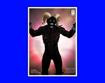 ドクター・フー アートプリント - ザ・ビースト - A4 A3 A2、SF ウォールアートポスター、10代目ドクター デヴィッド・テナント シリーズ2 ファンへのクリスマスギフト