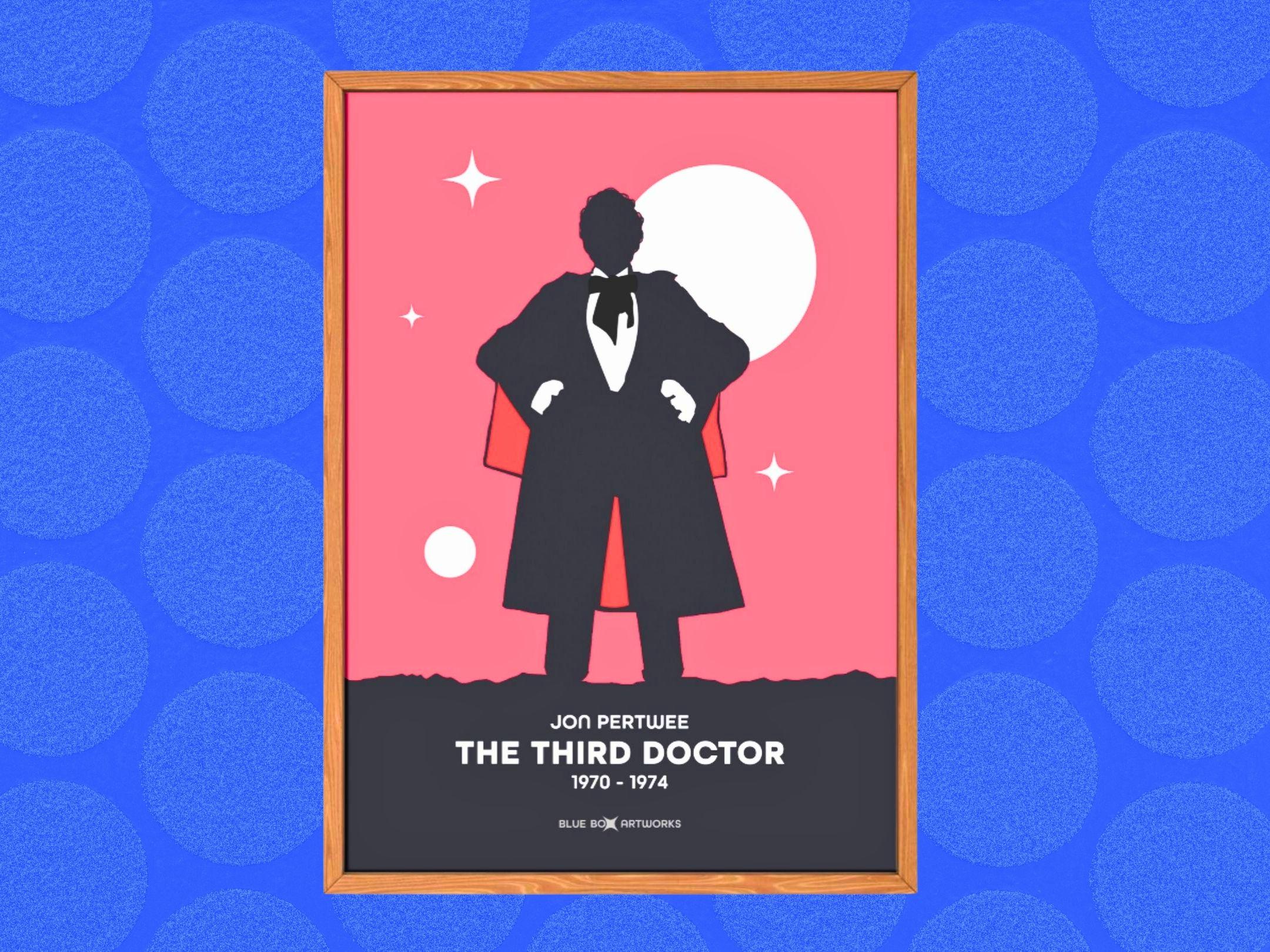 Doctor Who Art Print – 3rd Doctor, A5 A4 A3 A2, Sci-fi Wall Art ...