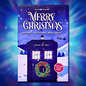Doctor Who Advent Calendar 2026 NEW A4 Christmas Countdown – TARDIS Police Box Holiday Design – Festive Whovian – Gift-Wrapped for Him Her