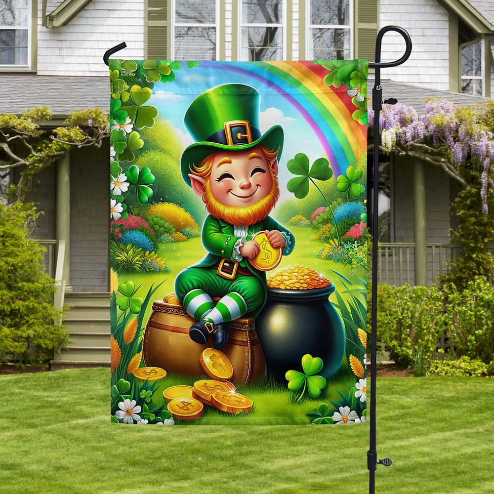 Discover Irish St. Patricks Day Leprechaun Shamrock Flag, Happy St. Patrick's Day Flags