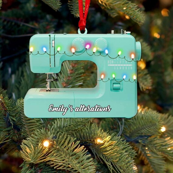 Sewing Machine Ornament, Gift for Sewing Lovers, Custom Name