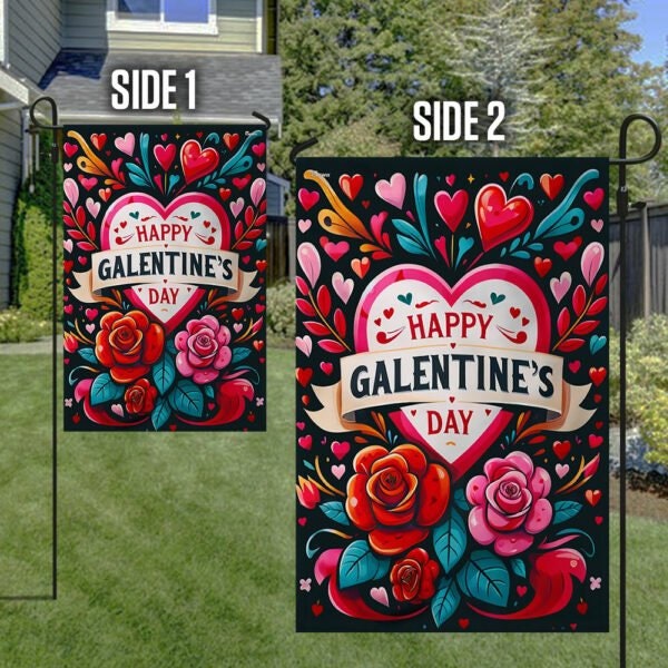 Discover Galentines Day Garden Flag, Happy Galentines Day Flag