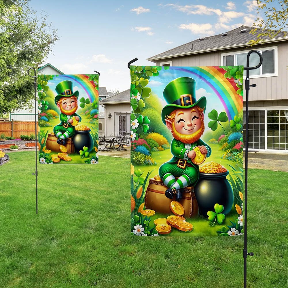 Discover Irish St. Patricks Day Leprechaun Shamrock Flag, Happy St. Patrick's Day Flags