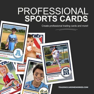 Cartes professionnelles de petite ligue de baseball - Design personnalisé de cartes de sport personnalisées Baseball vintage des années 1980