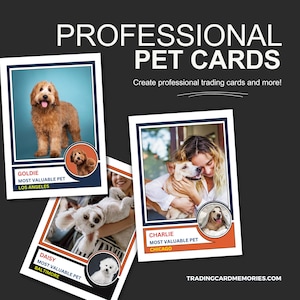 Cartes de baseball pour animaux de compagnie - Cartes à collectionner pour les amateurs d'animaux de compagnie