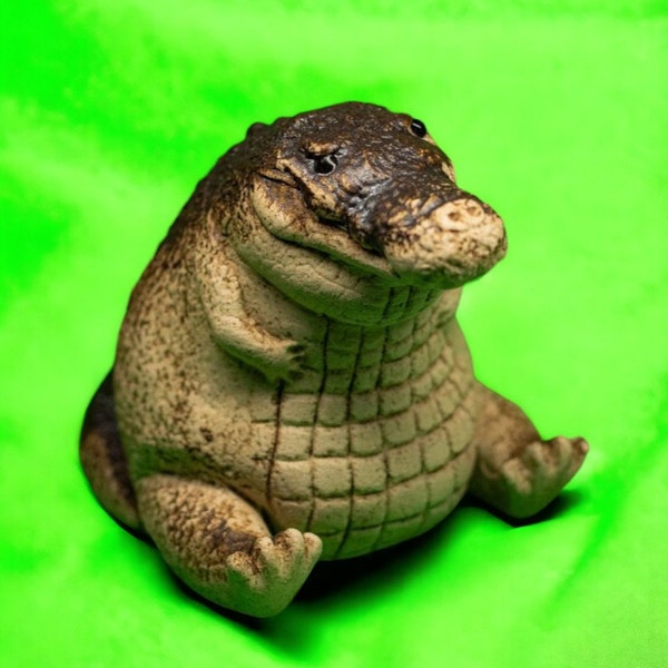 Cute Chubby Alligator Tea Pet | Tea Serving Tray Pet Crocodile Figurine | Animal Sculpture Ornament For Table Desktop Tea Pet Decor |