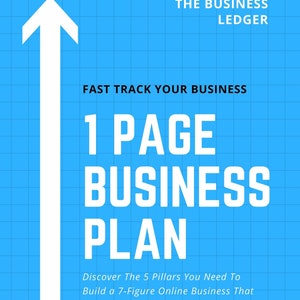 1 Page Business Plan eBook - 5 Pillars You Need To Build a 7-Figure Online Business Even If You’re a Beginner | PDF ePUB Instant Download