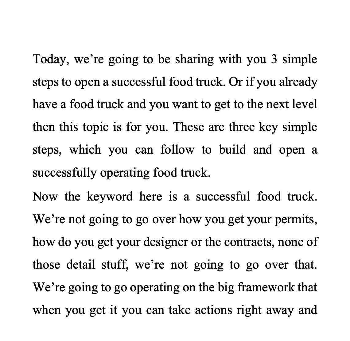 Start Food Truck Business and Make Money Ebook Discover 3 STEP